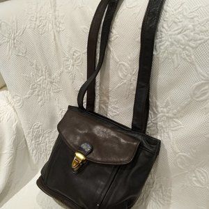 Derek Alexander Leather Black/Brown Shoulder Bag
